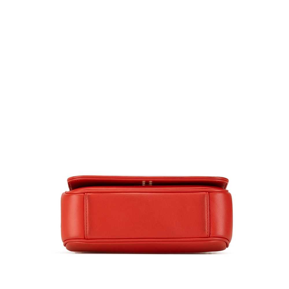 Red Chanel Lambskin CC Mania Flap Crossbody Bag - image 4