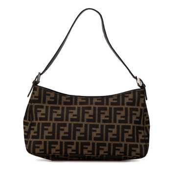 Brown Fendi Zucca Canvas Shoulder Bag