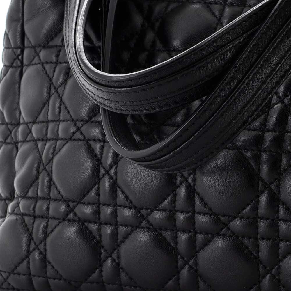 Christian Dior Soft Zipped Shopping Tote Cannage … - image 7