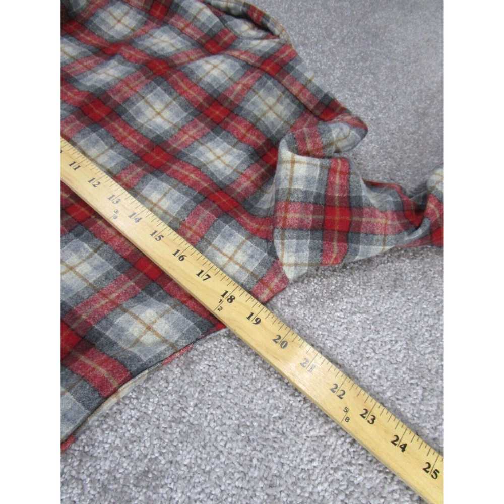 Pendleton Authentic Gray Plaid Button Front Wool … - image 5