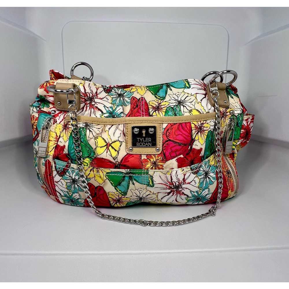 Other Tyler Rodan White Floral Multicolor Handbag… - image 1