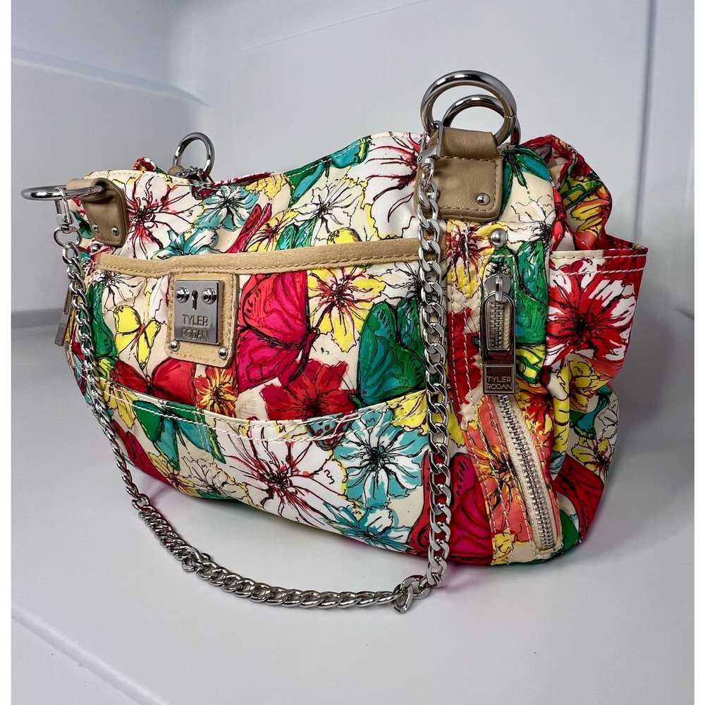 Other Tyler Rodan White Floral Multicolor Handbag… - image 4