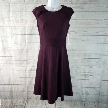 Vintage Eliza J Womens Ponte Knit Dress Sz 2 Purp… - image 1