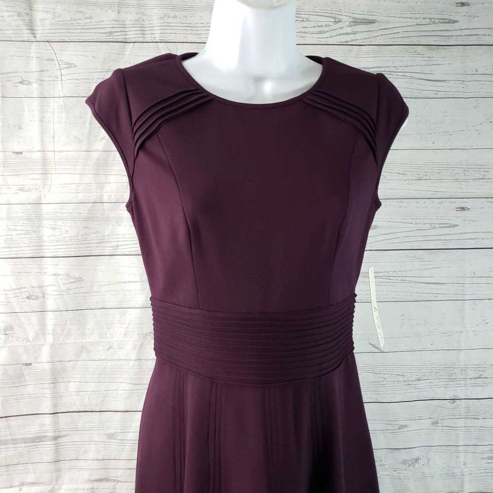 Vintage Eliza J Womens Ponte Knit Dress Sz 2 Purp… - image 2