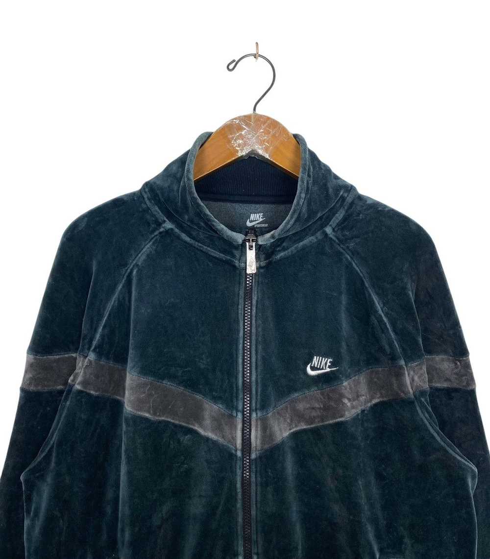 Nike Rare‼️ Nike Velour Track Zipper Jacket - image 4