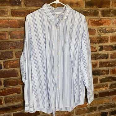 Sonoma Sonoma White Blue Stripe Long Sleeve Butto… - image 1