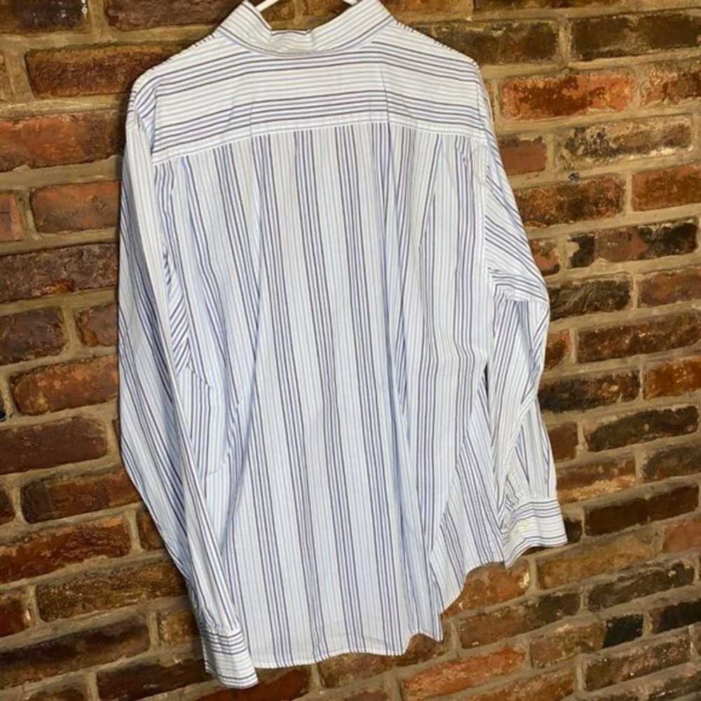 Sonoma Sonoma White Blue Stripe Long Sleeve Butto… - image 7