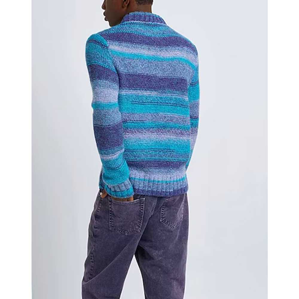 Other 8 by Yoox Melange Marled Knit Sweater Blue … - image 8