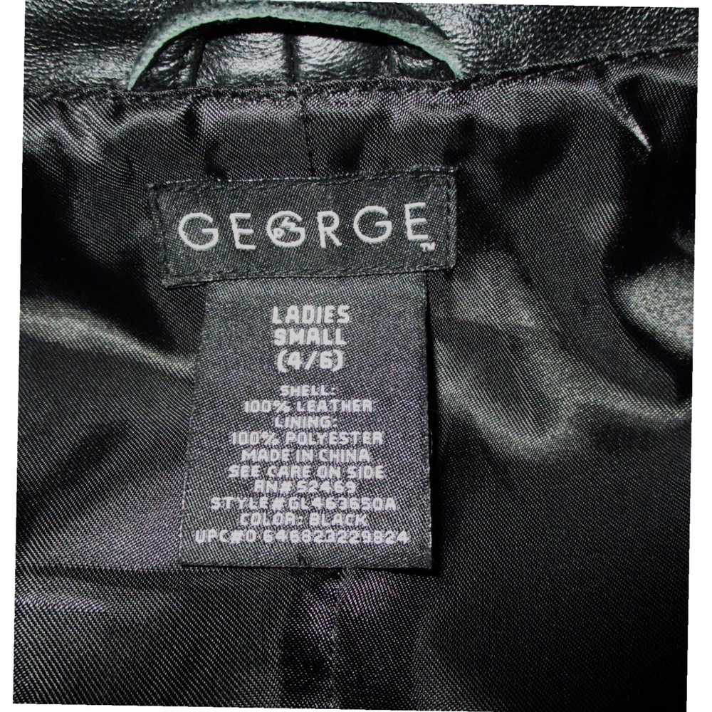 George Authentic 100 Percent Leather Full Zip Bla… - image 7