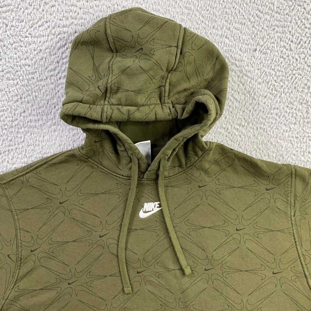 Nike Mens Large Green Hoodie with All Over Print … - image 2