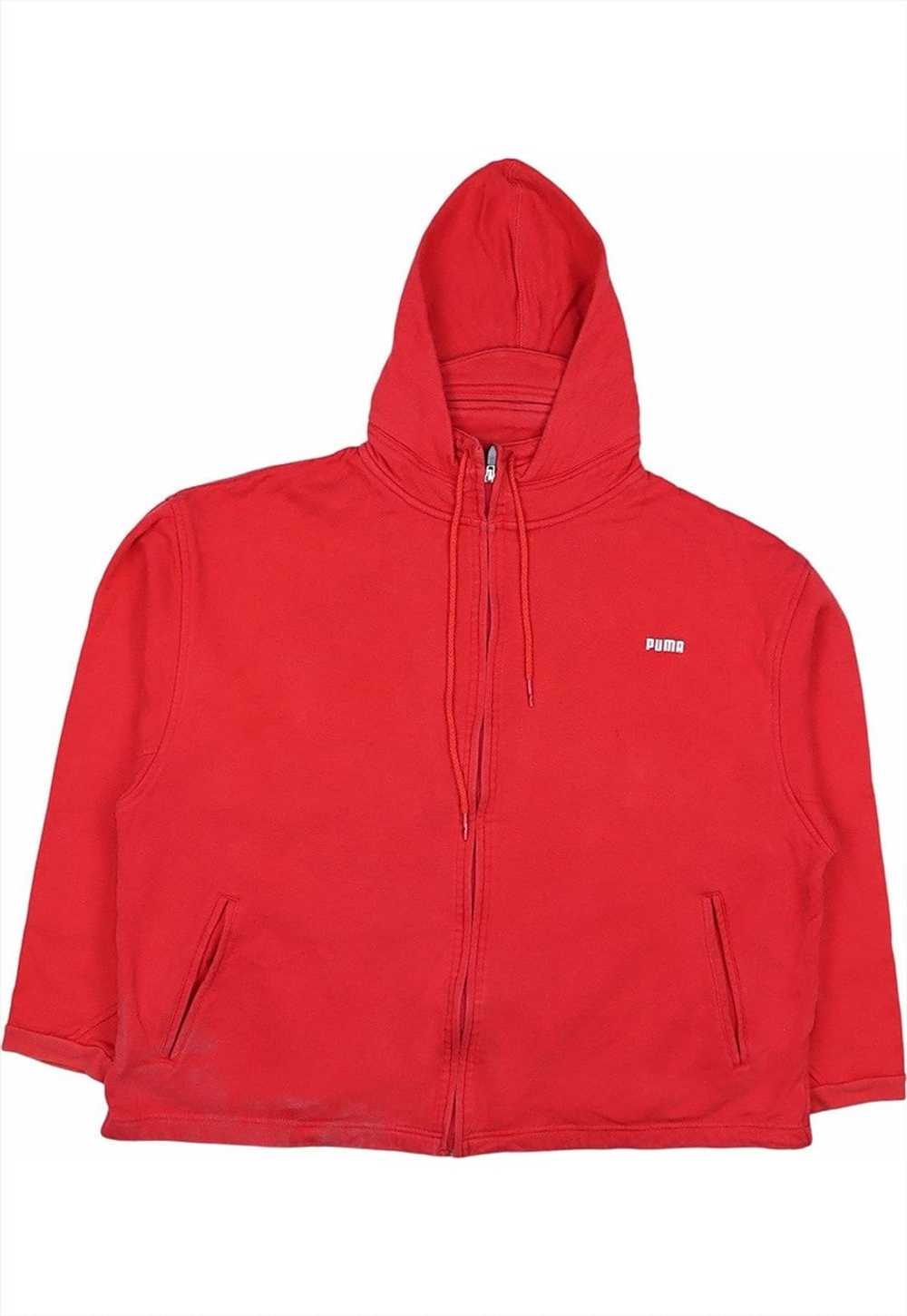 Vintage 90's Puma Hoodie Spellout Zip Up - image 1