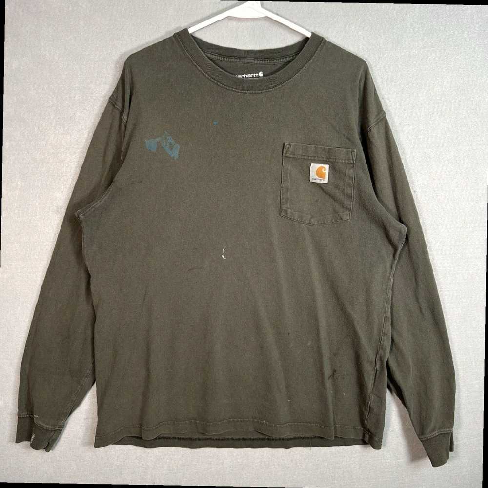 Carhartt Faded Black Long Sleeve Adult Medium Men… - image 1