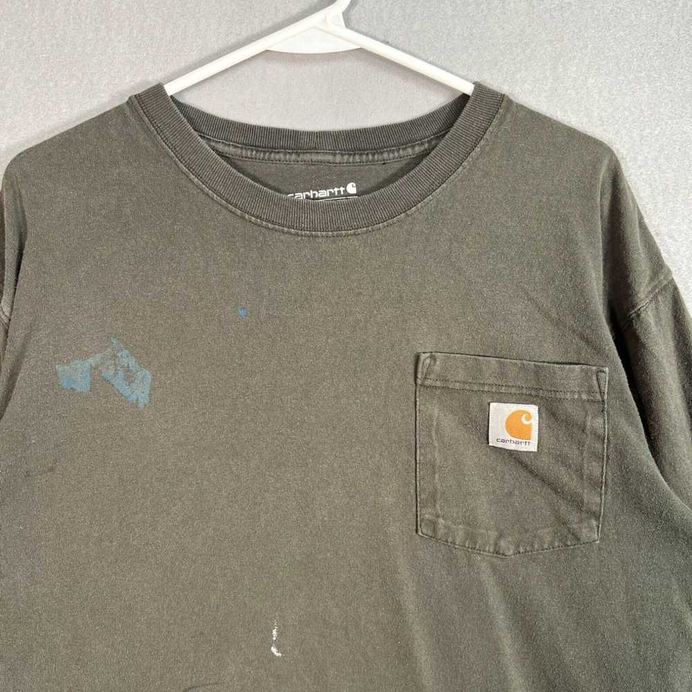 Carhartt Faded Black Long Sleeve Adult Medium Men… - image 4