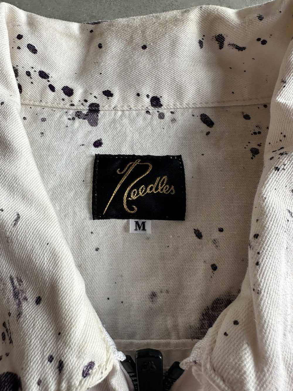 Needles Needles Paint Splatter Jacket White Purple - image 2