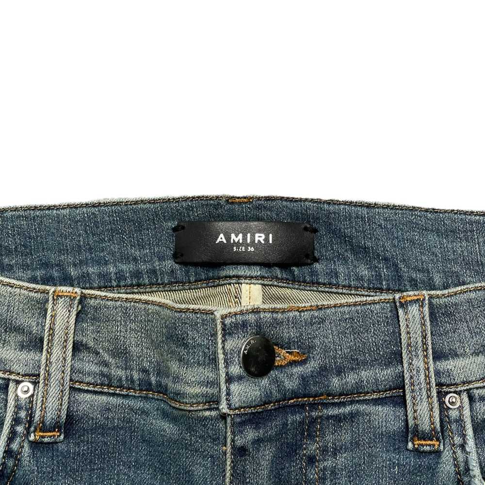 Amiri Amiri MX1 Black Leather Patch Jeans Classic… - image 3