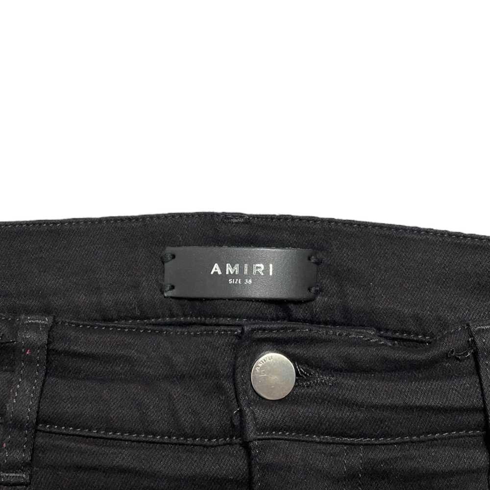 Amiri Amiri Red Glitter Track Jeans Black - image 4