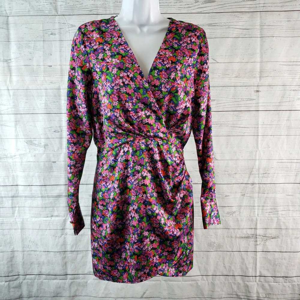 Zara Zara Womens Printed Mini Dress Sz Small Purp… - image 1