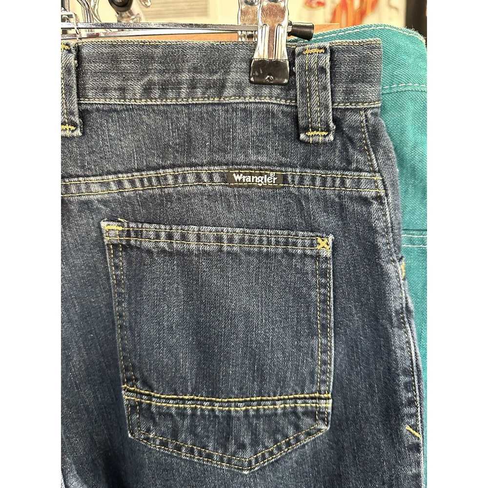 Wrangler Vintage 90s Wrangler Dark Wash Denim Sho… - image 2