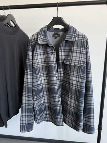 Vince Oversized Trucker Flannel Shirt Jacket