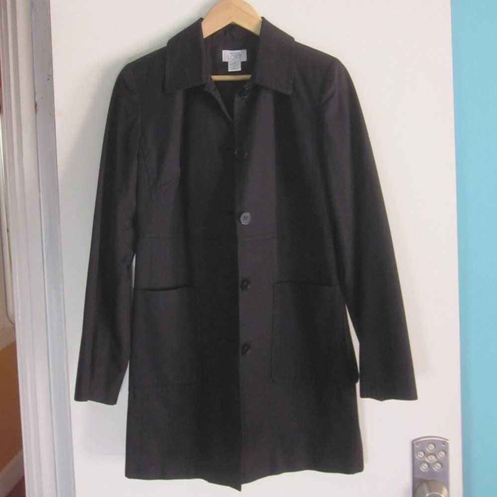 Loft Loft Black Trench / Rain Jacket Size XS - image 2