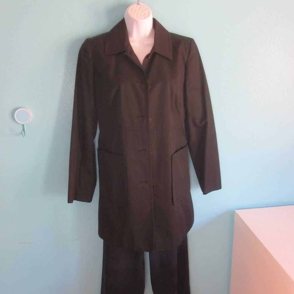 Loft Loft Black Trench / Rain Jacket Size XS - image 3