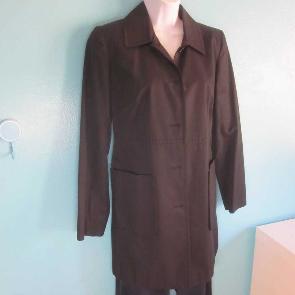 Loft Loft Black Trench / Rain Jacket Size XS - image 6