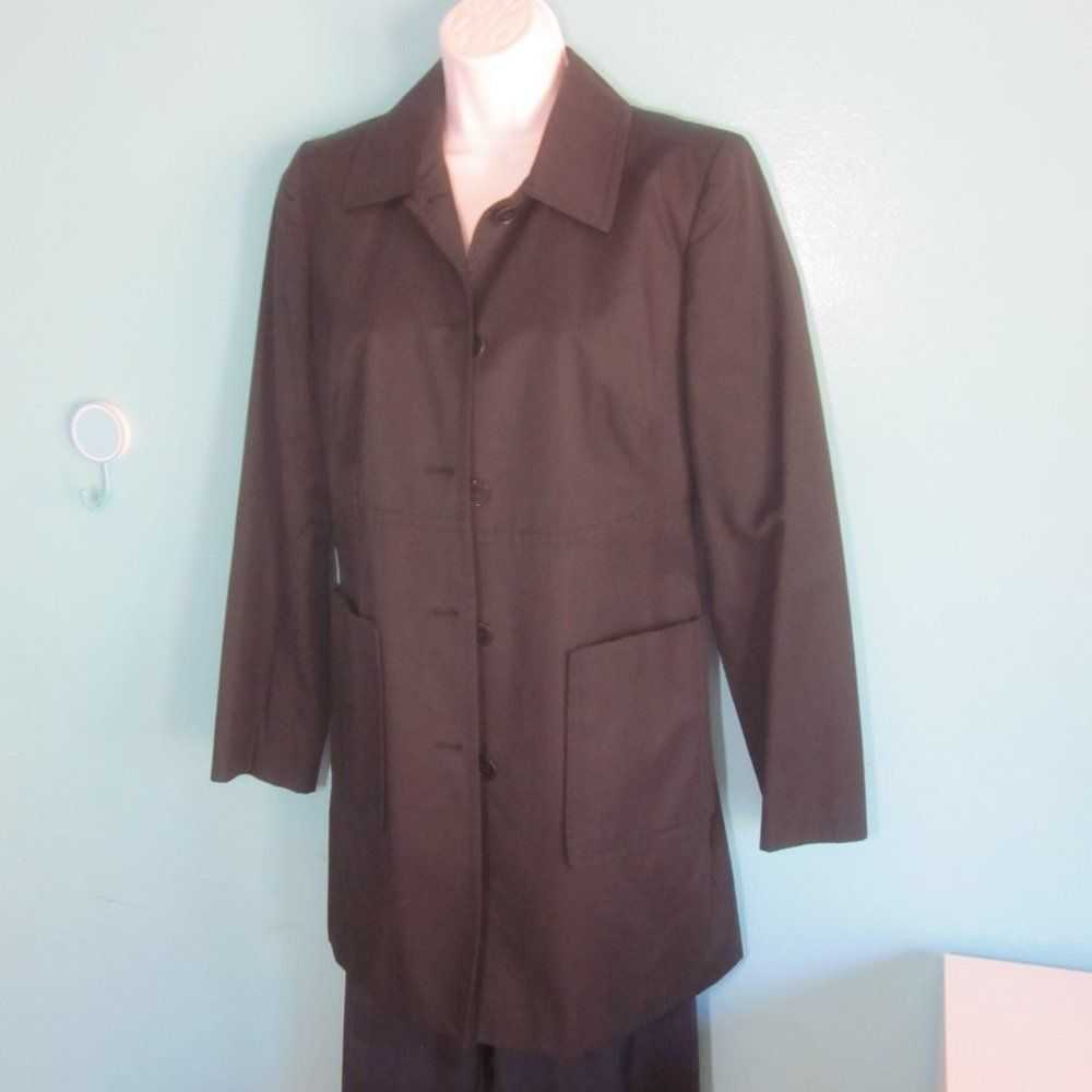 Loft Loft Black Trench / Rain Jacket Size XS - image 8