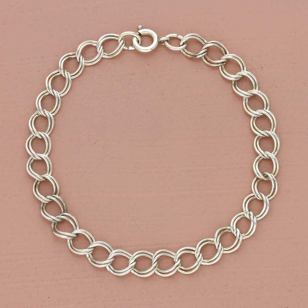 Sterling Silver sterling silver double curb link … - image 1