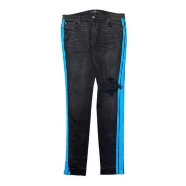 Amiri Amiri Broken Track Jeans Aged Black Neon Bl… - image 1