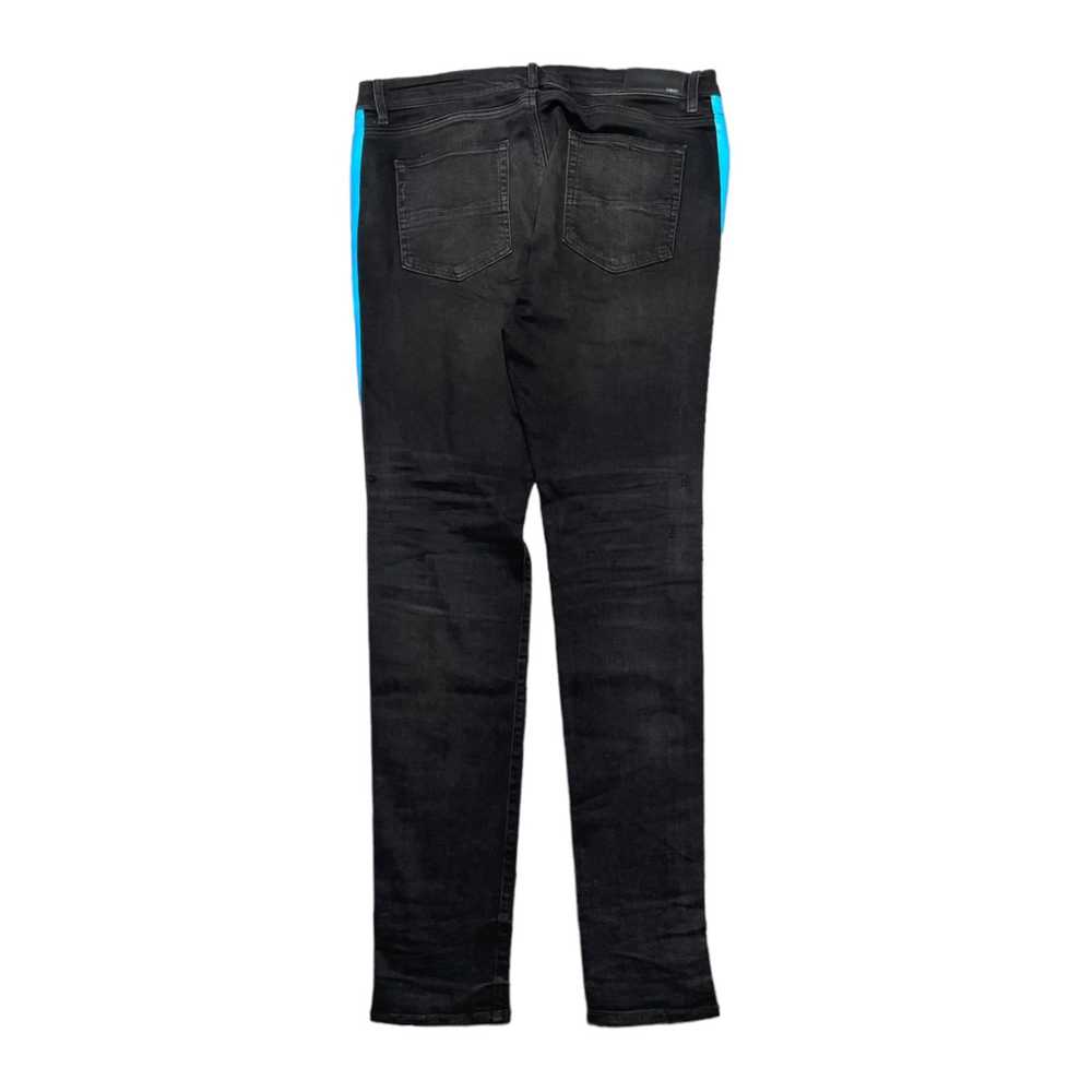 Amiri Amiri Broken Track Jeans Aged Black Neon Bl… - image 2