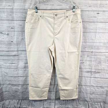 Vintage Chicos Womens Slim Leg Crop Pants Sz 14 Na