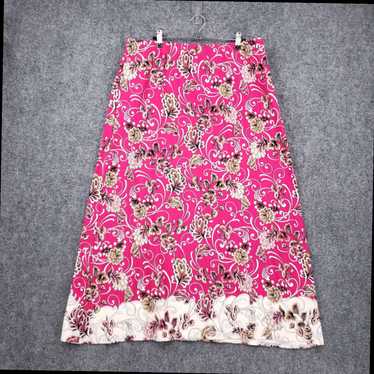 Vintage Floral Midi Cottagecore Boho Chic Pink A … - image 1