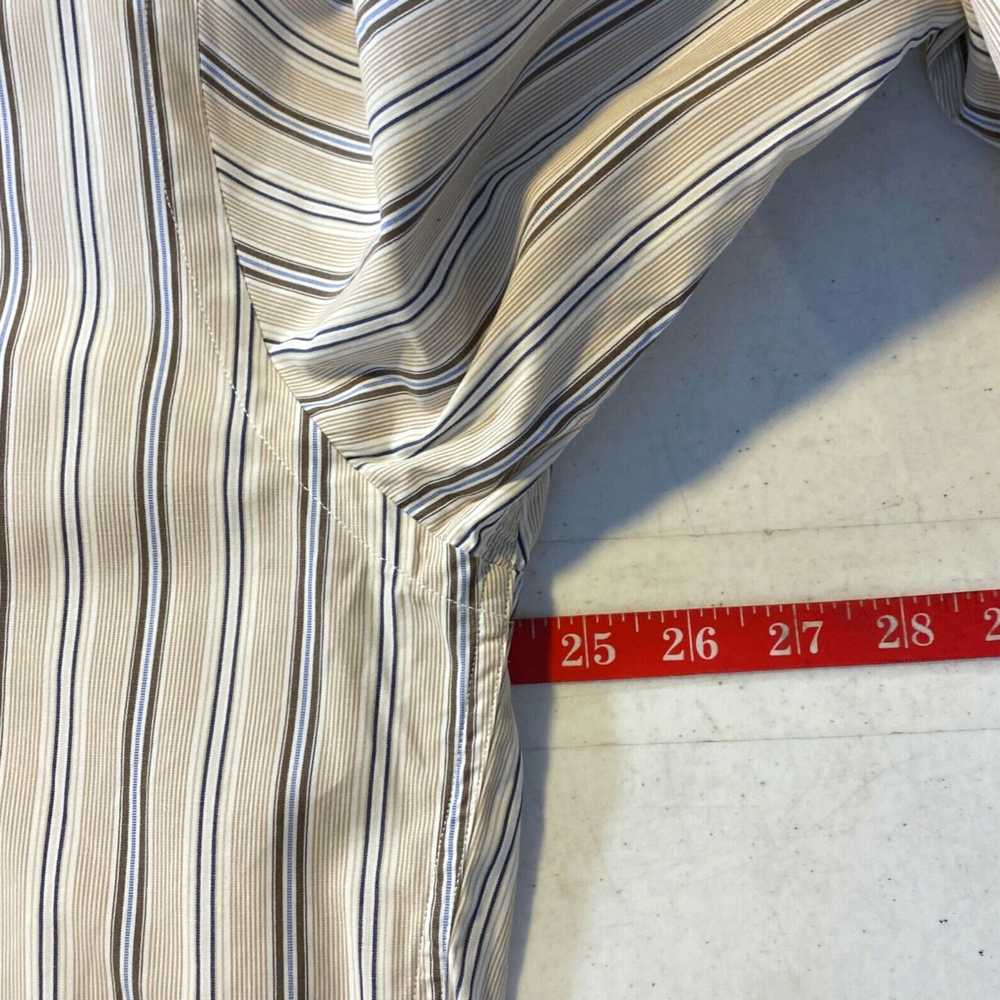 Nautica Ivory Striped Sanded Poplin Fabric Mens L… - image 6