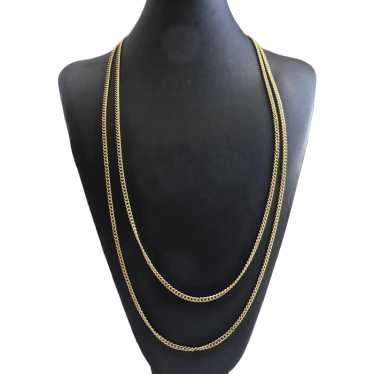 Long 60 Inches Gold tone Chain Necklace with Clasp - image 1