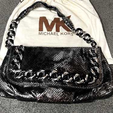 Michael Kors RARE VINTAGE Metallic Python Shoulder