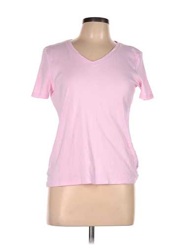 Talbots Women Pink Short Sleeve Top L