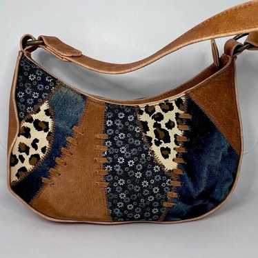 Joe Boxer VINTAGE Blue/Brown Handbag Purse GUC - image 1