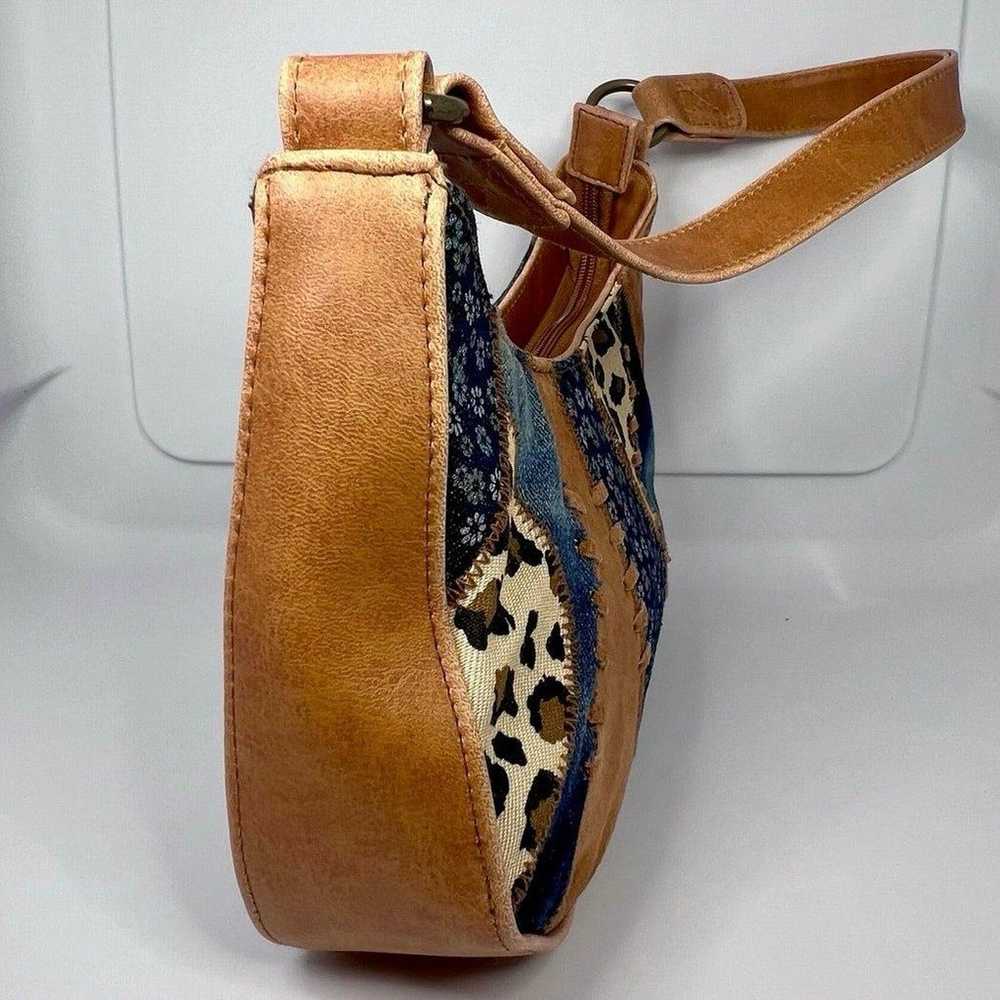 Joe Boxer VINTAGE Blue/Brown Handbag Purse GUC - image 4