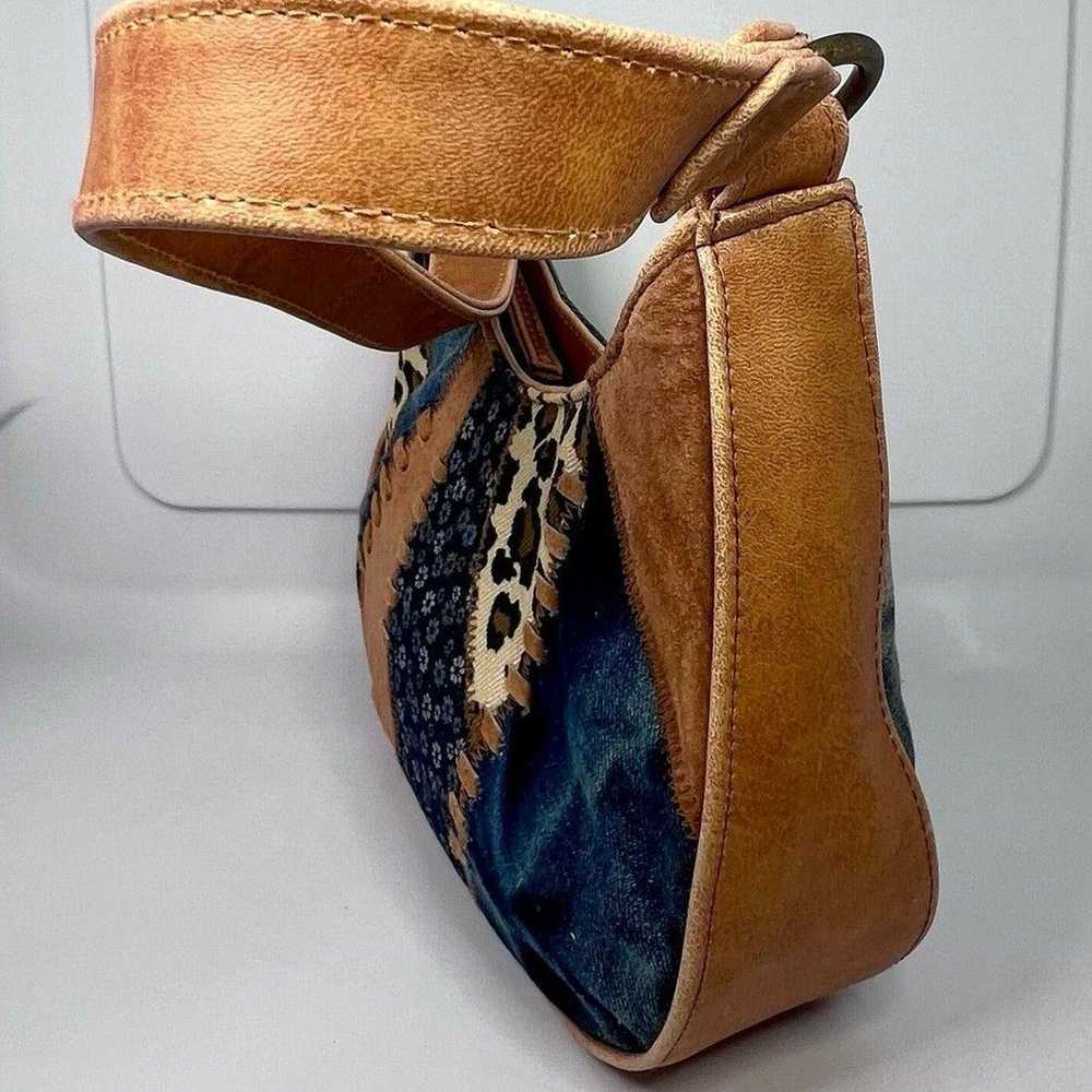 Joe Boxer VINTAGE Blue/Brown Handbag Purse GUC - image 6