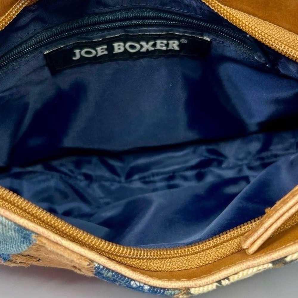 Joe Boxer VINTAGE Blue/Brown Handbag Purse GUC - image 9