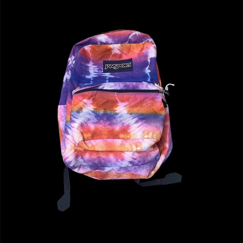 Vintage 90s Jansport Tie-Dye Backpack - image 1