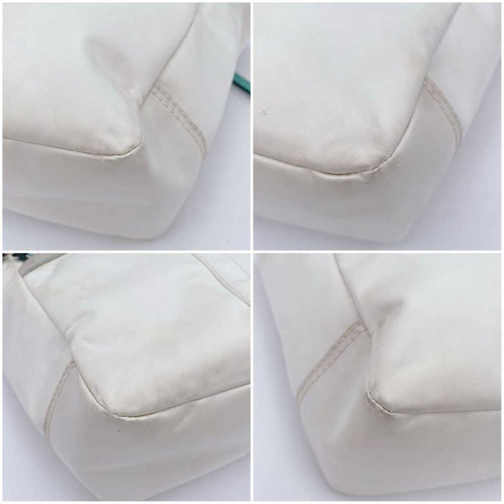 COACH Coach Handbag Mini Tote Bag White Nylon Lea… - image 5