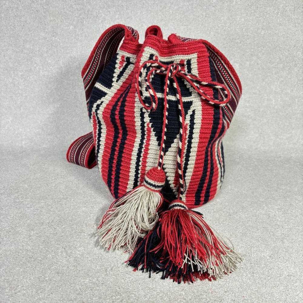 Jardin del Cielo Wayuu bag shoulder bag with tass… - image 3