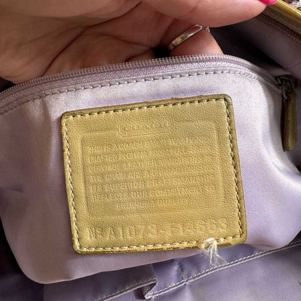 Coach Leah Signature Embossed Yellow Shoulder Bag - image 2