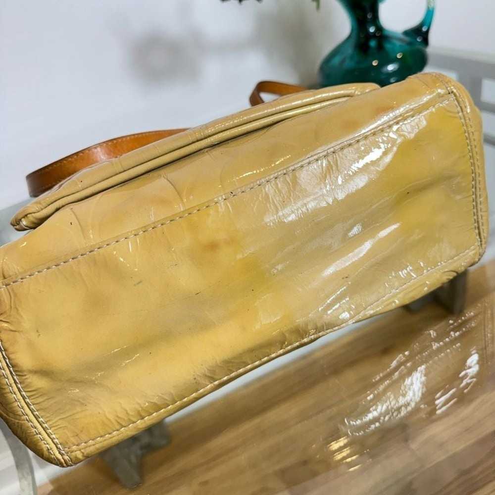 Coach Leah Signature Embossed Yellow Shoulder Bag - image 6