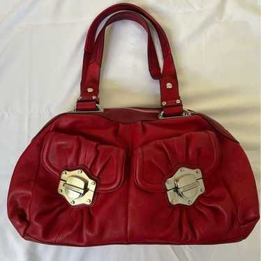 Vintage B. Makowsky Red Leather handbag - image 1