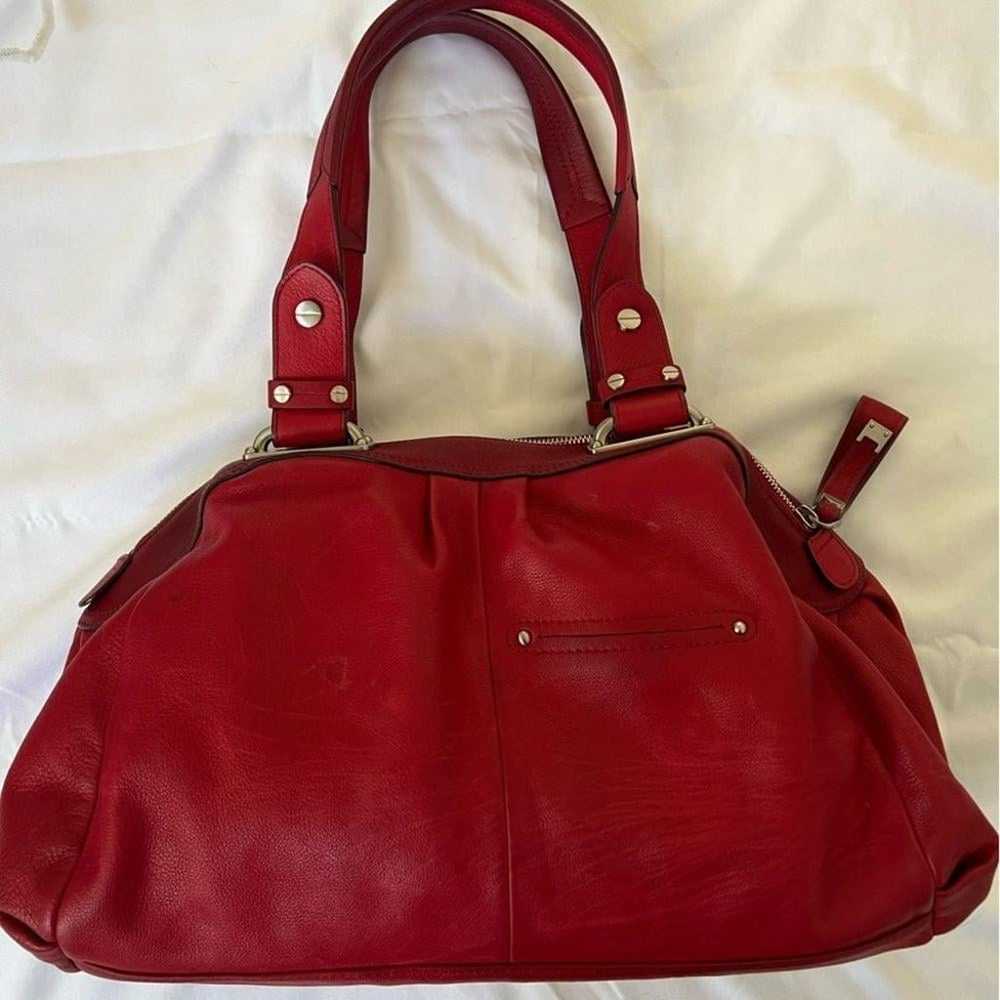 Vintage B. Makowsky Red Leather handbag - image 5