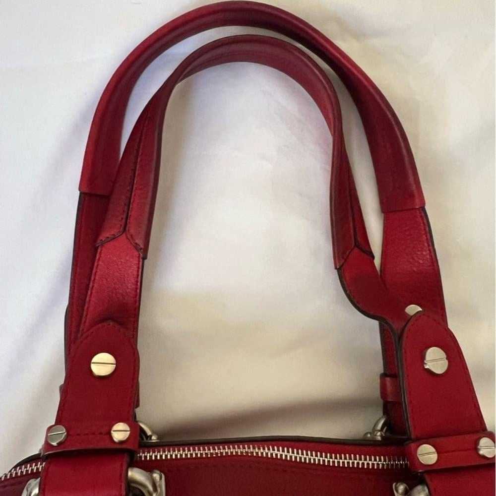 Vintage B. Makowsky Red Leather handbag - image 6