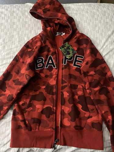 Bape Bape Red Camo Hoodie