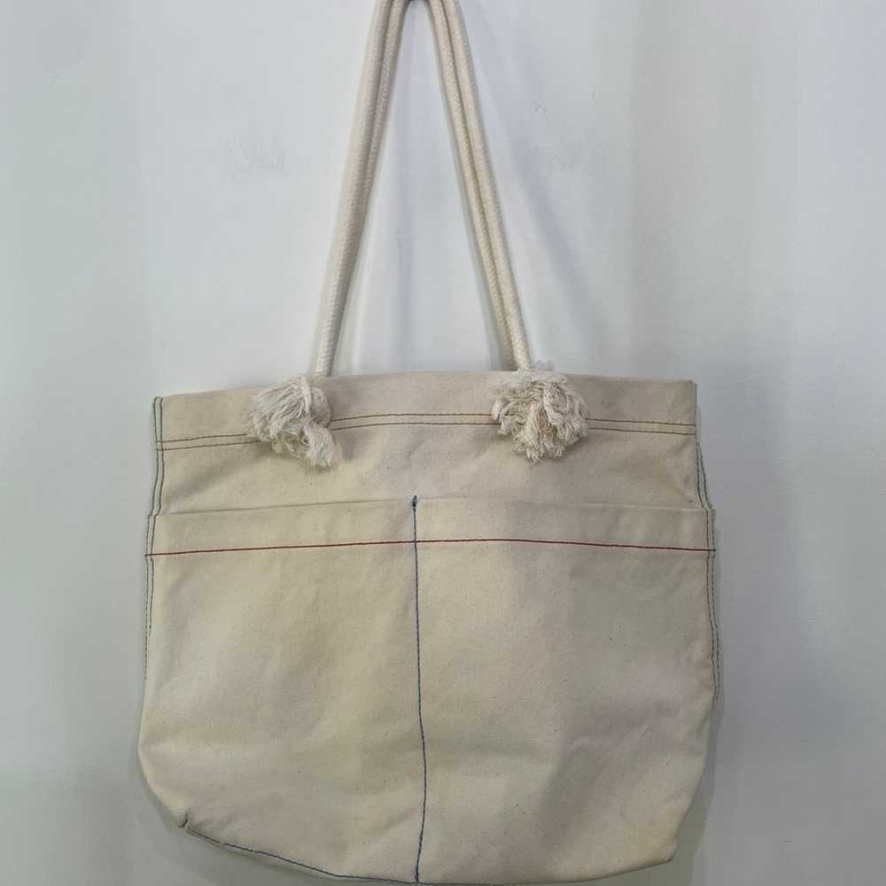 Madewell Canvas Transport Tote Corded Handle Vint… - image 1